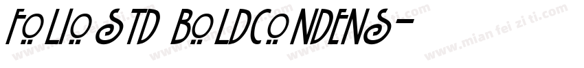 Foliostd BoldCondens字体转换